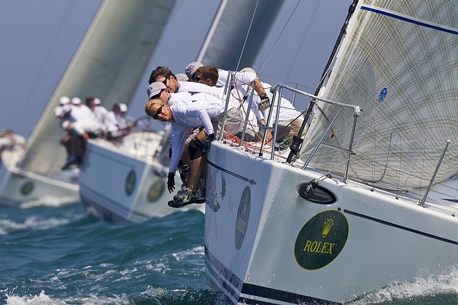 Phil Lotz’s (Newport, R.I.) ARETHUSA leads the NYYC Swan 42 Class. NYYC Race Week ©  Rolex / Dan Nerney